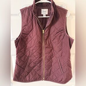 Old Navy Women's Quilted Vest - Plum